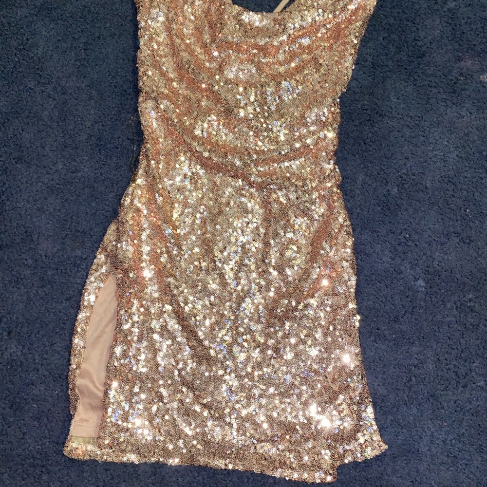 Sequined mini dress